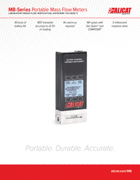 Thumbnail of document Brochure - MB Series Standard Portable Mass Flow Meter